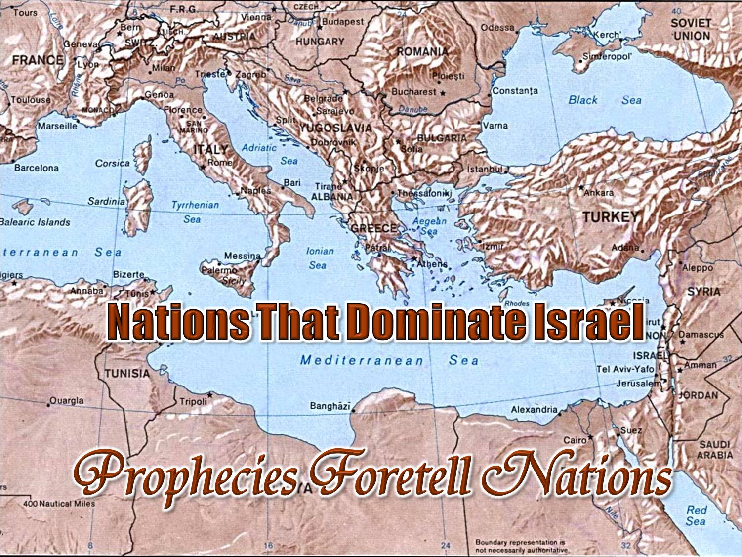 Map Of Empires oppressing Israel
